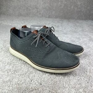 Cole Haan Original Grand Men's 11.5 M Stitchlite Wingtip Oxfords Gray C27961